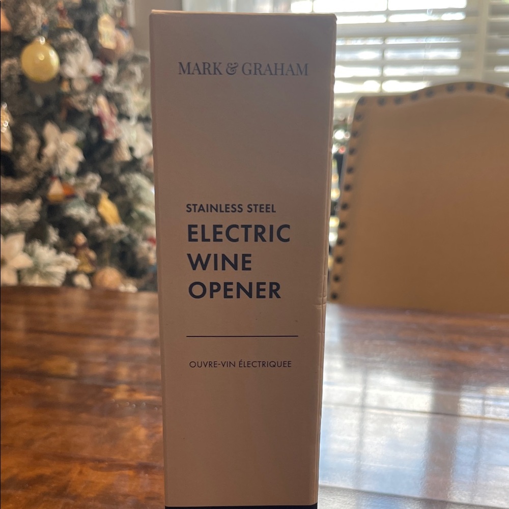 Mark & Graham Silver Battery operated Wine Opener